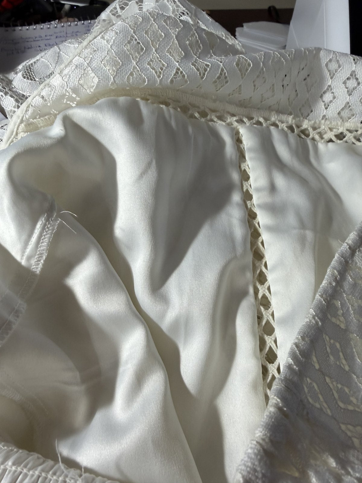 Parker Ivory Lace Halter Handkerchief Hem Dress – Size Small