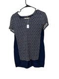 Tory Burch Geometric Print Linen & Silk Top XS/TP