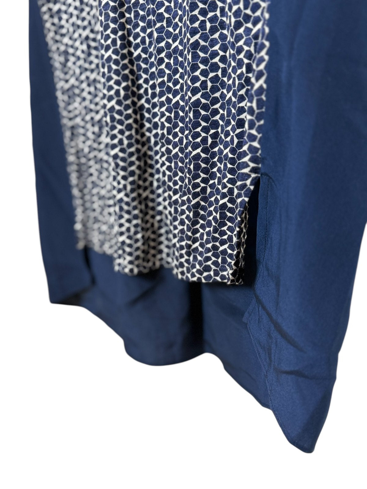 Tory Burch Geometric Print Linen & Silk Top XS/TP