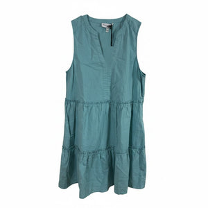 Michael Stars Sandra Above The Knee Linen Blend Dress Serene Sleeveless Tiered NWT Medium