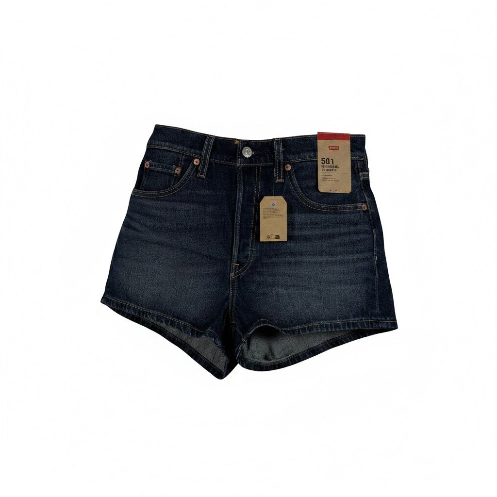 Levi's 501 Original Denim Shorts Dark Wash Women's W29 NWT