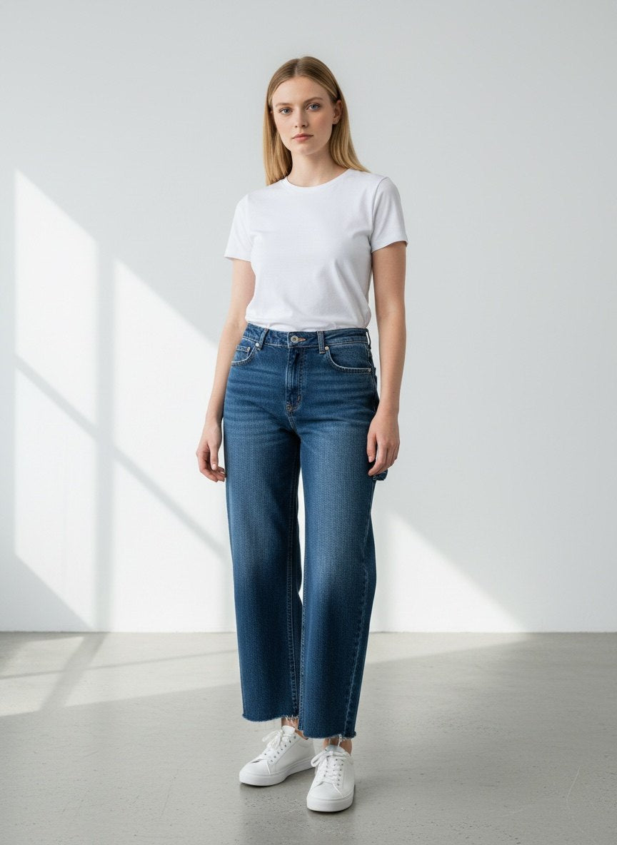 Tinseltown Mid-Rise Skinny Carpenter Jeans Women’s Size 7/28 Dark Wash Utility Denim NWT