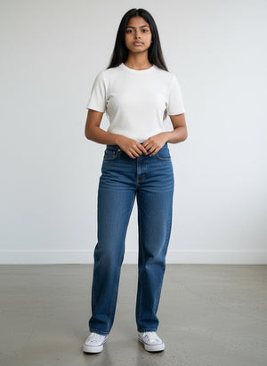 Everlane The '90s Cheeky Jean Organic Cotton Straight Leg Jeans Women's Size 31