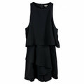 Do+Be Black Layered Ruffle Romper Women’s Small Sleeveless Cocktail Party Dress Look