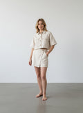 GLG 2-Piece Crop Shirt & Skort Set NWT Women’s Size Medium Beige