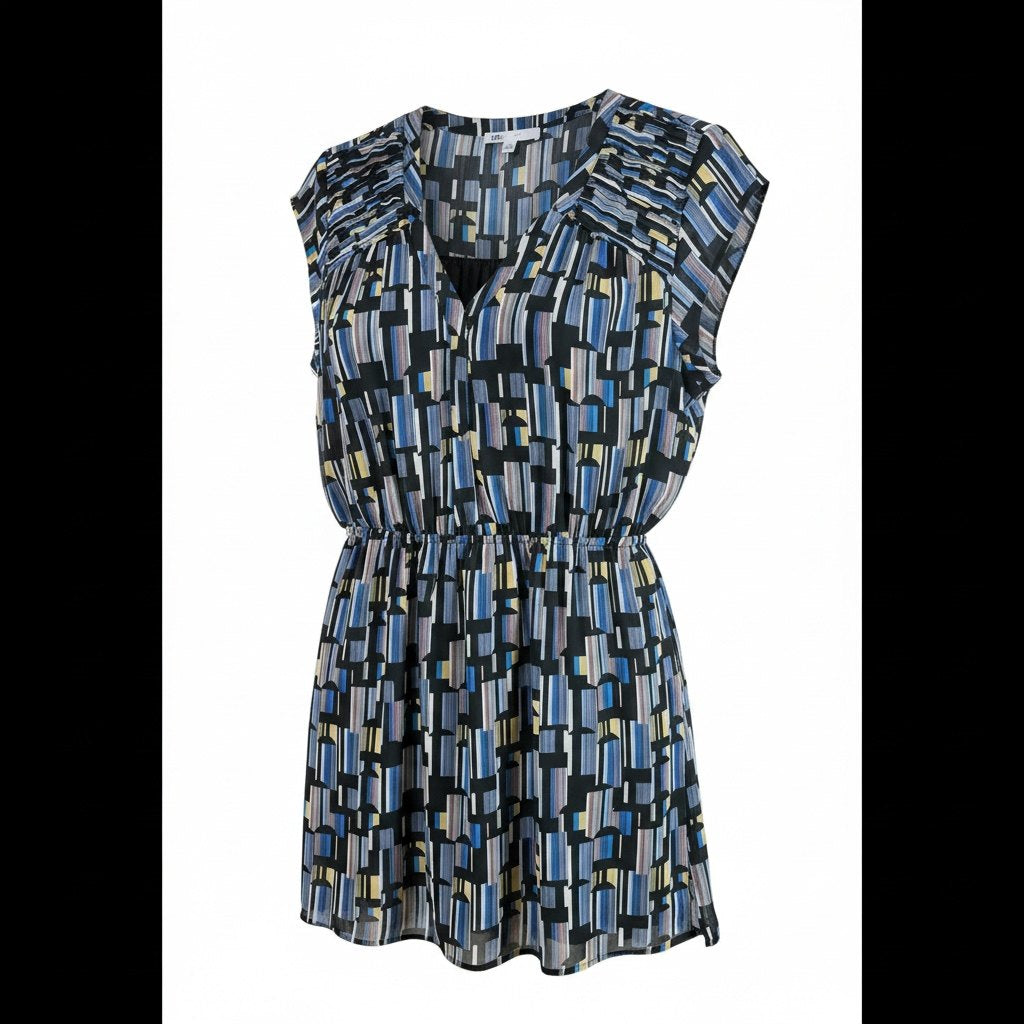 DR2 Geometric Print Sleeveless Dress Size PM