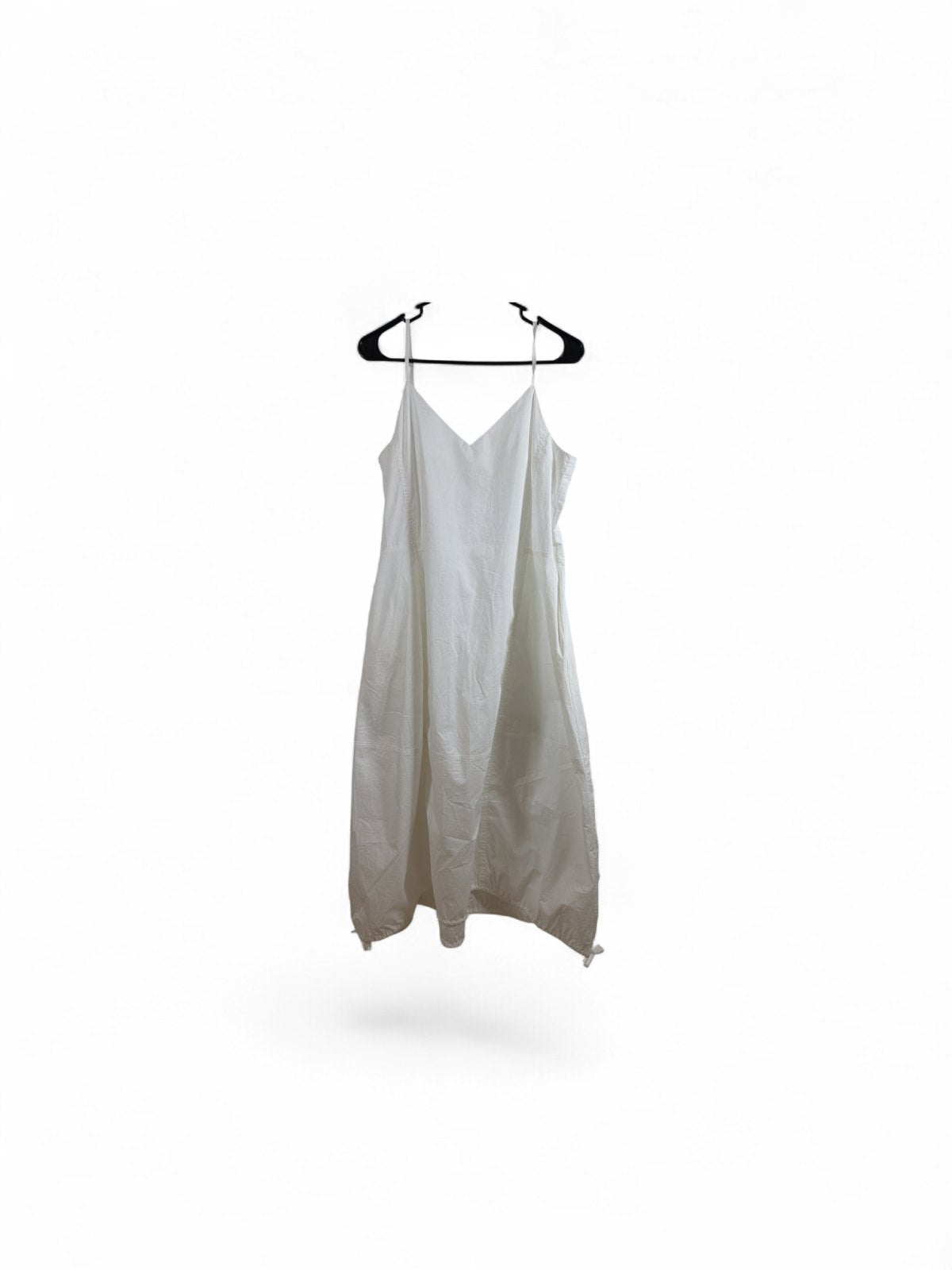 Grade & Gather 100% Cotton White Tie Hem Midi Dress Size Medium