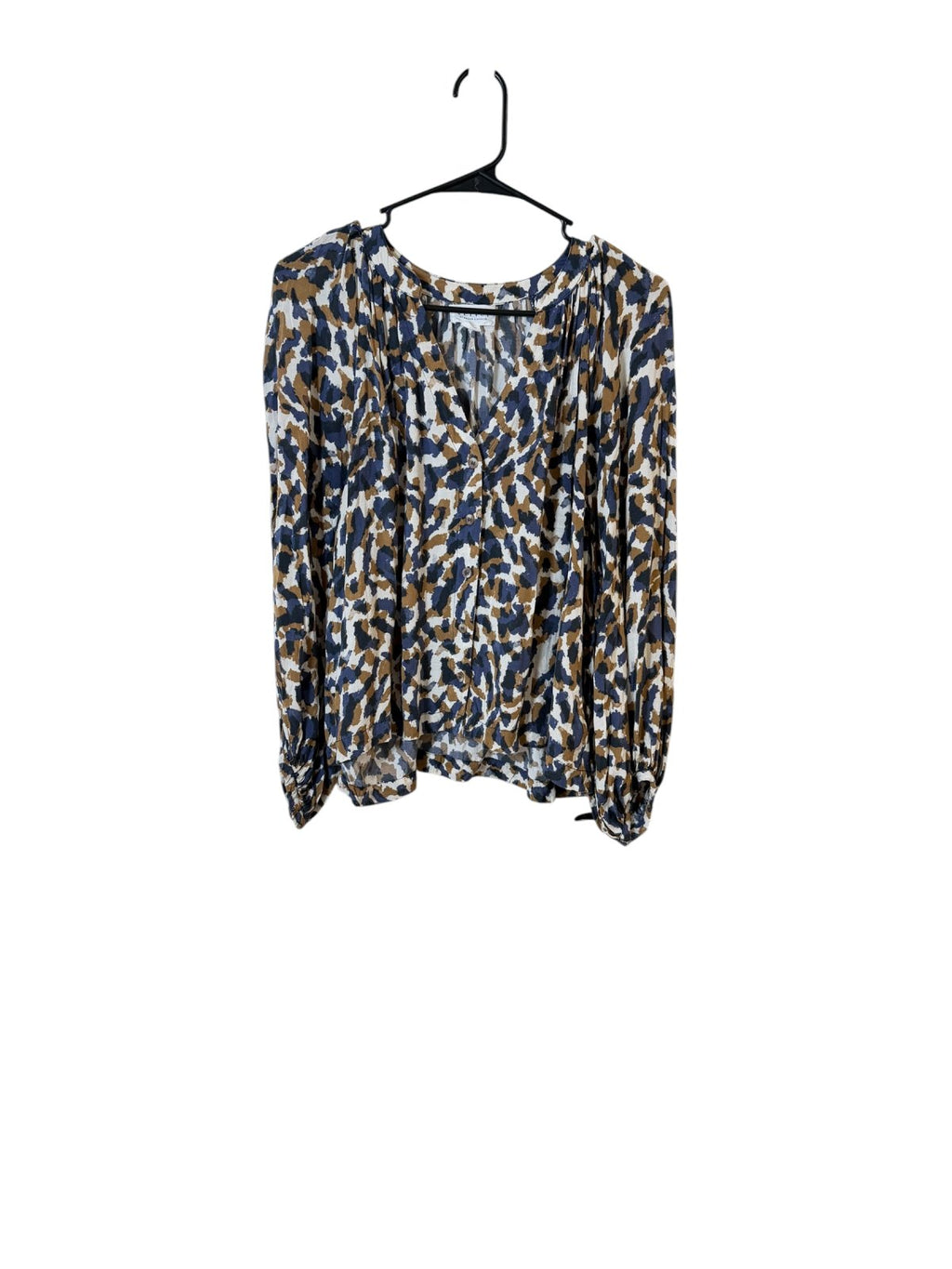 Velvet by Graham & Spencer Abstract Animal Print Blouse Size Small