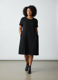 J.McLaughlin Textured Shift Dress Black Size Large
