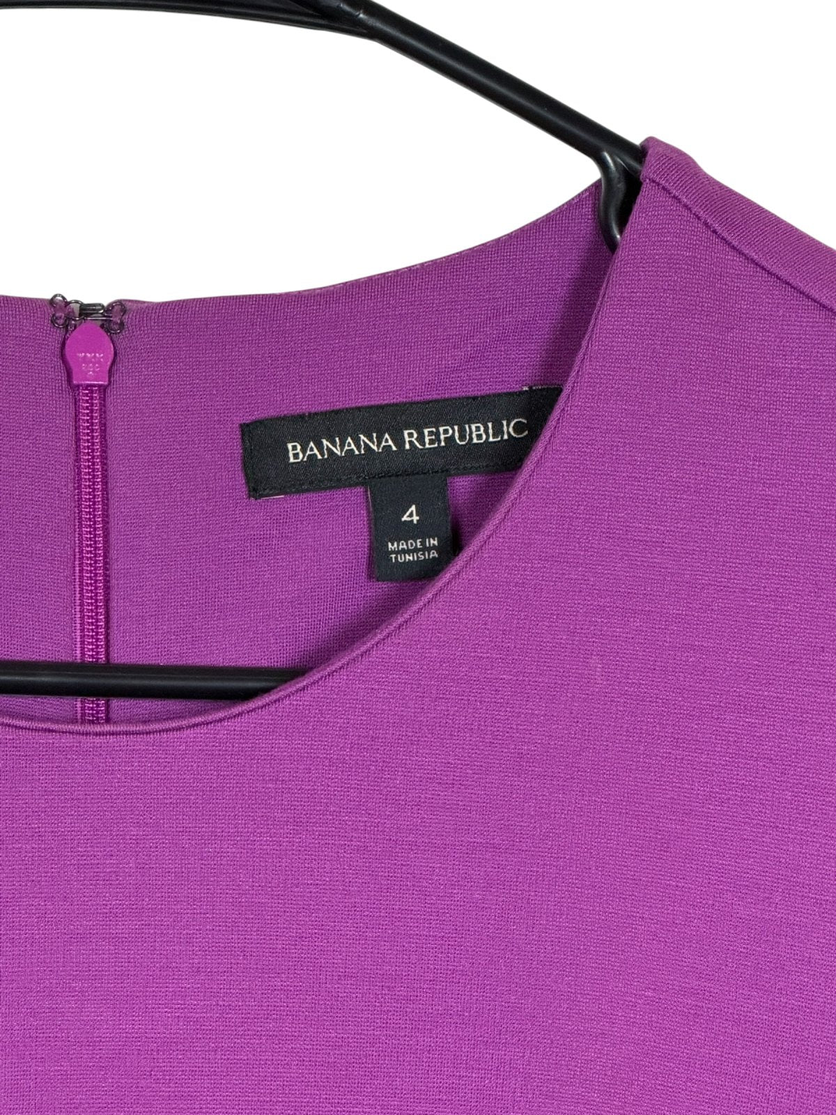 Banana Republic Purple Ruffle Sleeve Sheath Dress Women's Size 4
