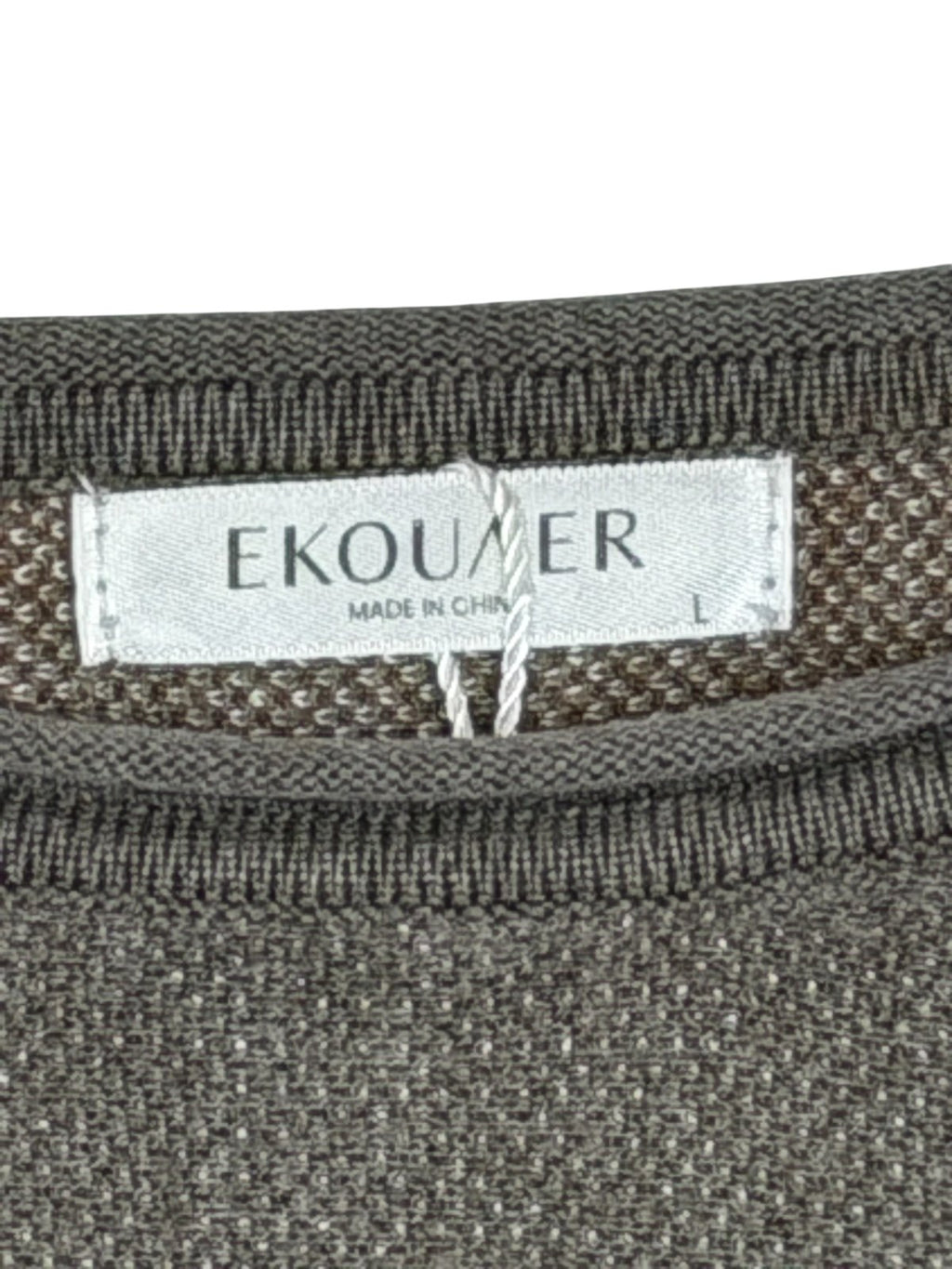 Ekouaer Daisy Print Cropped Sweater Size Large Gray Floral Knit Top