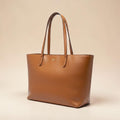 DKNY Cognac Brown Zip-Top Tote Bag NWOT