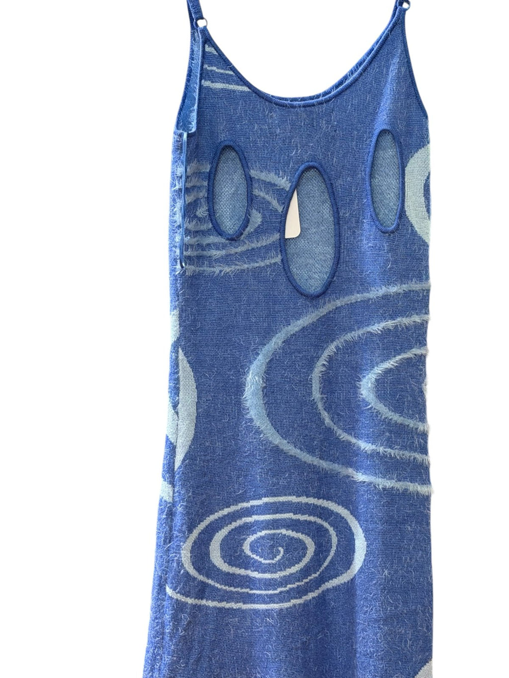 House of Sunny Galaxy Hockney / Klein Blue Swirl Textured Maxi Dress. size 2