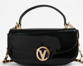 Valentino Orlandi Black Patent Leather Top Handle Crossbody Bag NWT