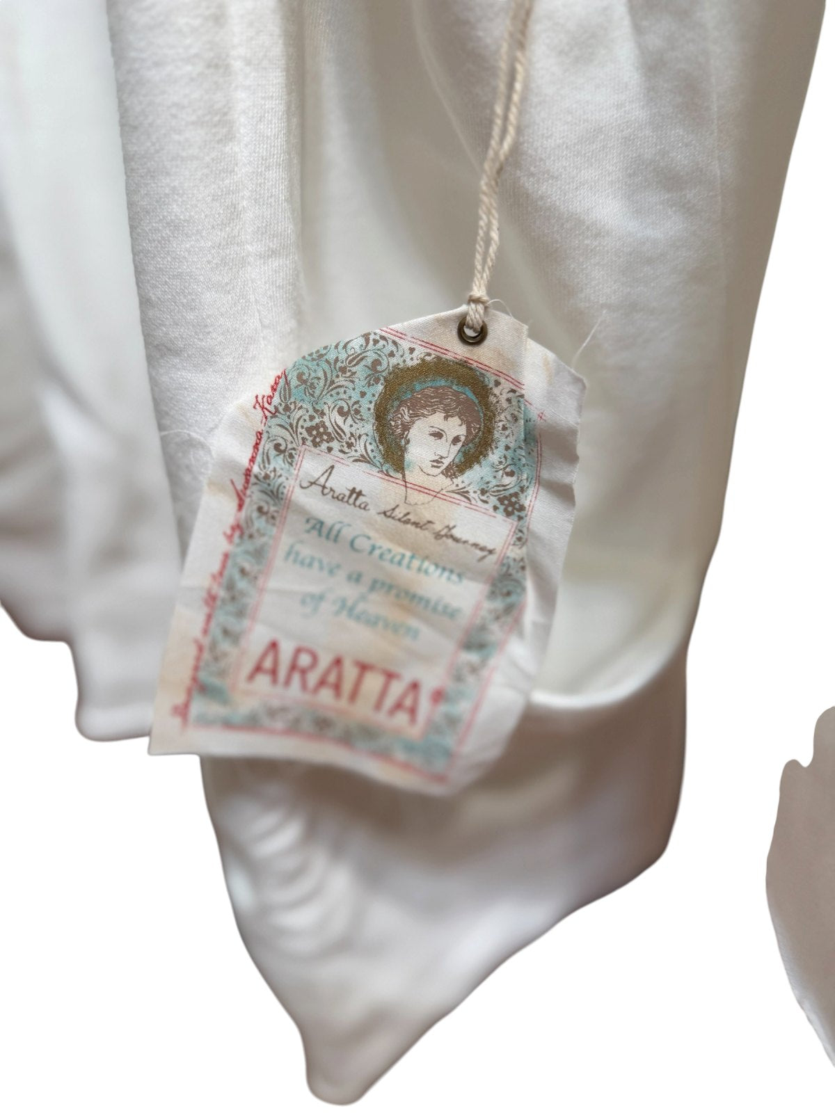 Aratta Silent Journey Knitted Romance Jacket White Floral Embroidered Cardigan Size S