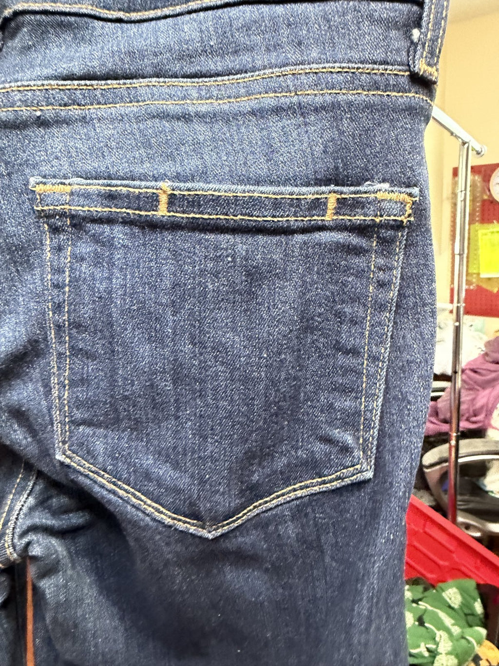 PAIGE Skyline Straight Ingrid Dark Wash Stretch Jeans Women's Size 26 Made in USA