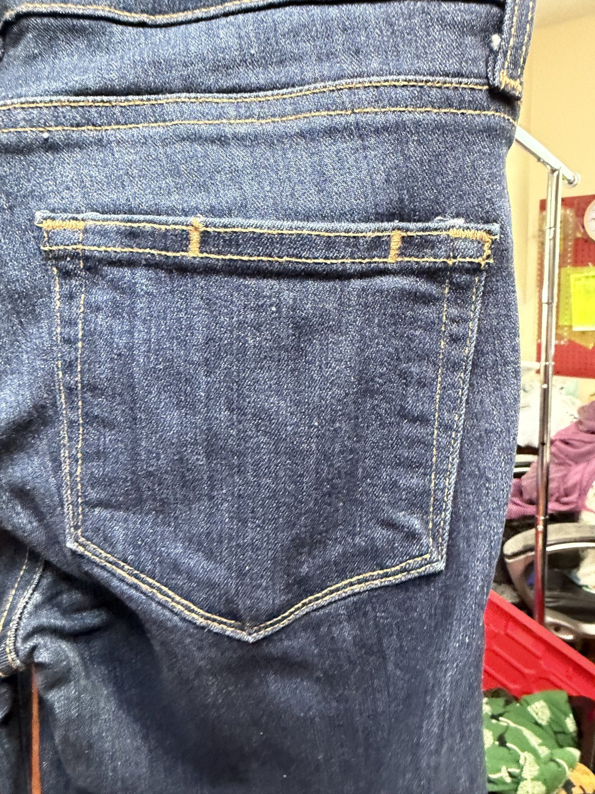 PAIGE Skyline Straight Ingrid Dark Wash Stretch Jeans Women's Size 26 Made in USA