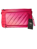 Think Royln RFID Crossbody Bag Fuchsia Ombre Quilted Nylon Convertible NWT
