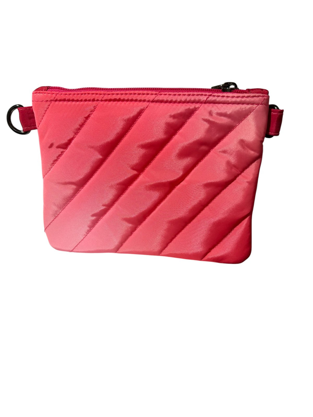 Think Royln RFID Crossbody Bag Fuchsia Ombre Quilted Nylon Convertible NWT