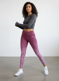 AYBL Seamless High Waist Mauve Marl Leggings Women's Large Gym Yoga Activewear