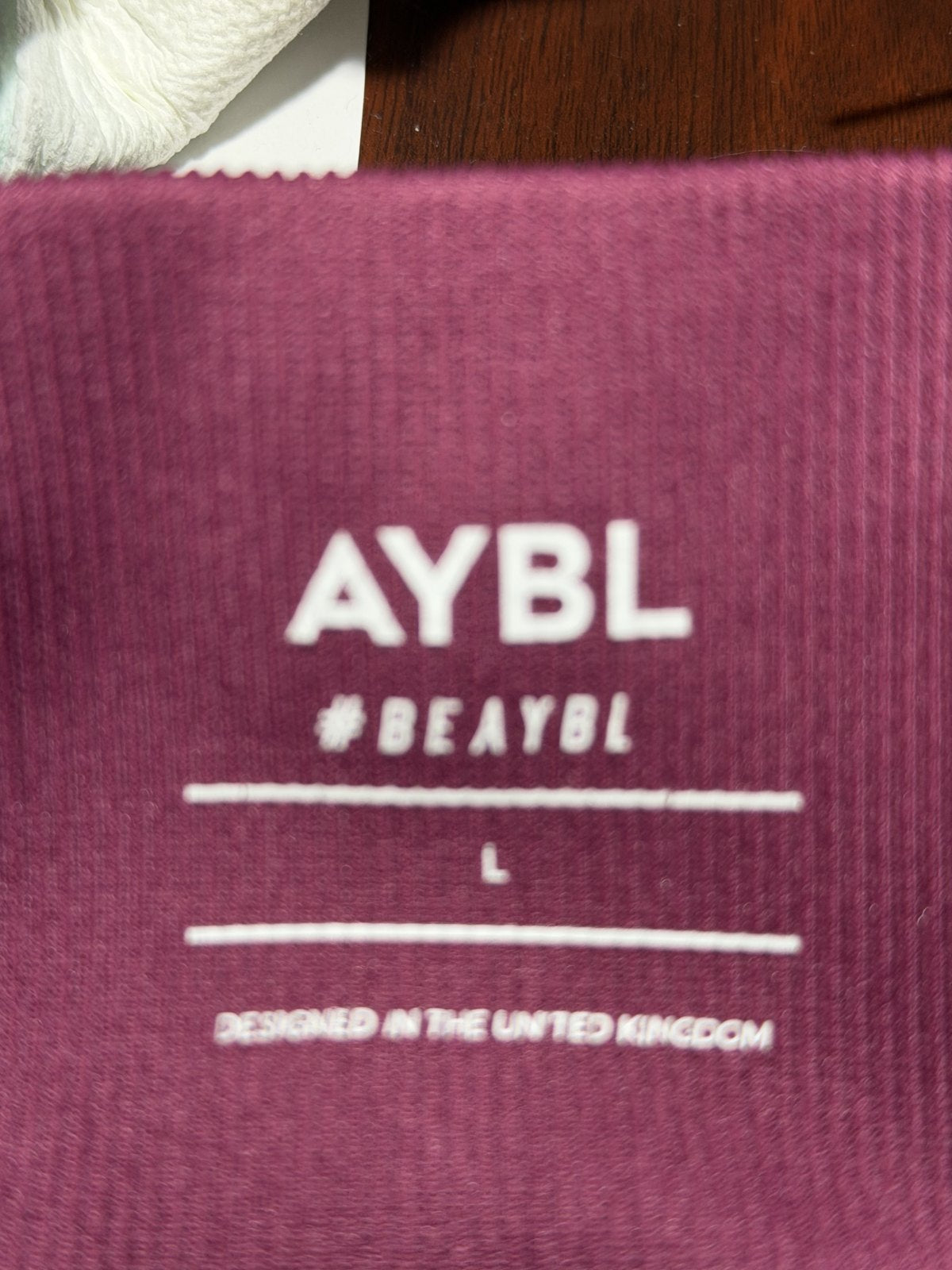 AYBL Seamless High Waist Mauve Marl Leggings Women's Large Gym Yoga Activewear