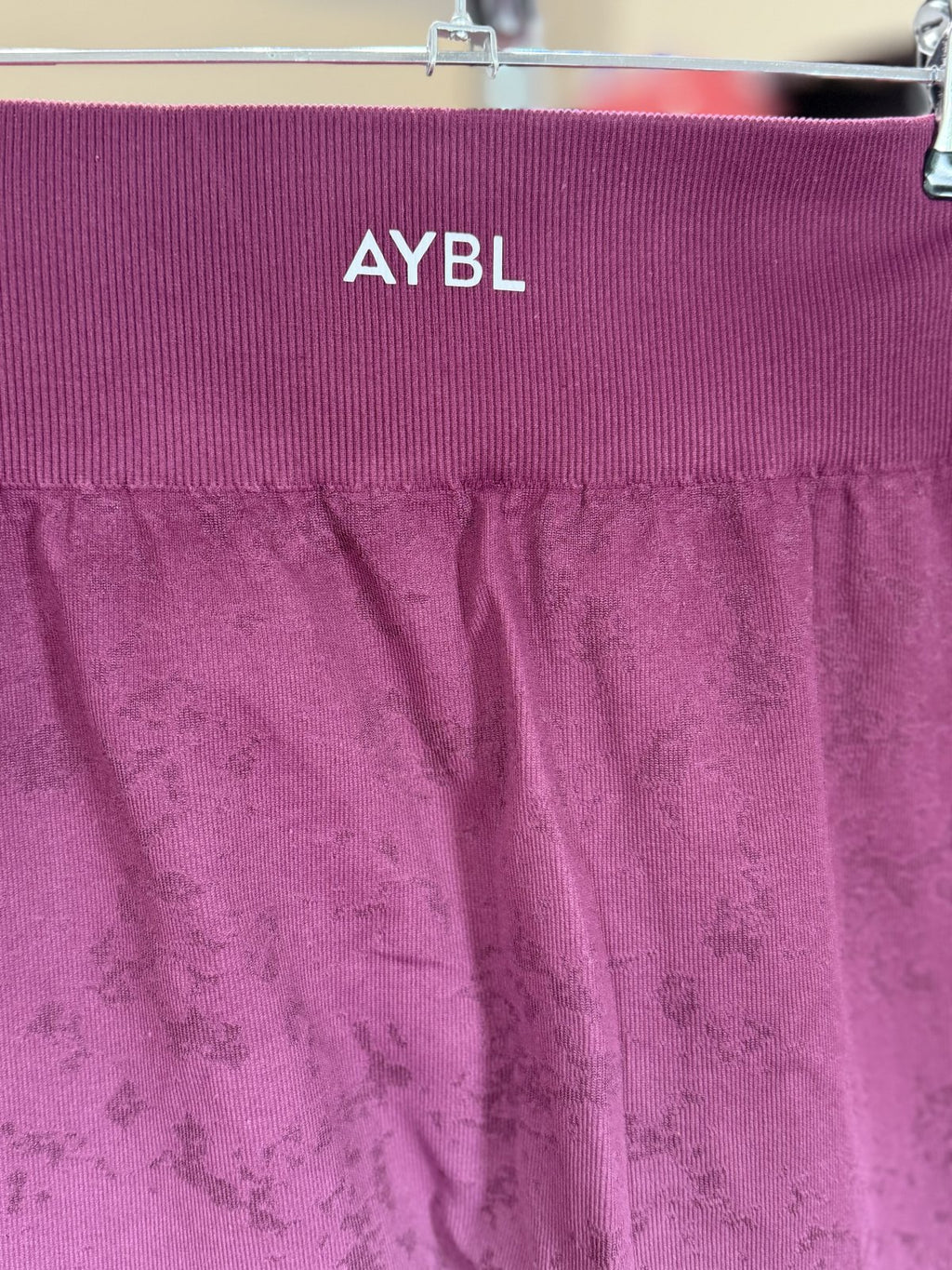 AYBL Seamless High Waist Mauve Marl Leggings Women's Large Gym Yoga Activewear