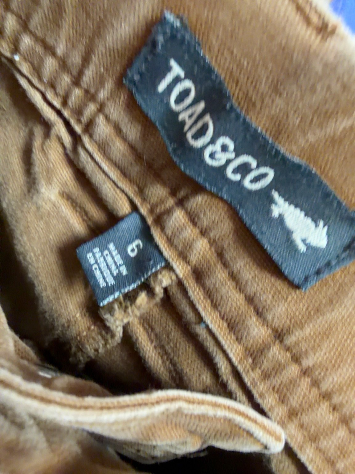 Toad&Co Women's Utility Carpenter Pants Camel Brown Organic Cotton Size 6