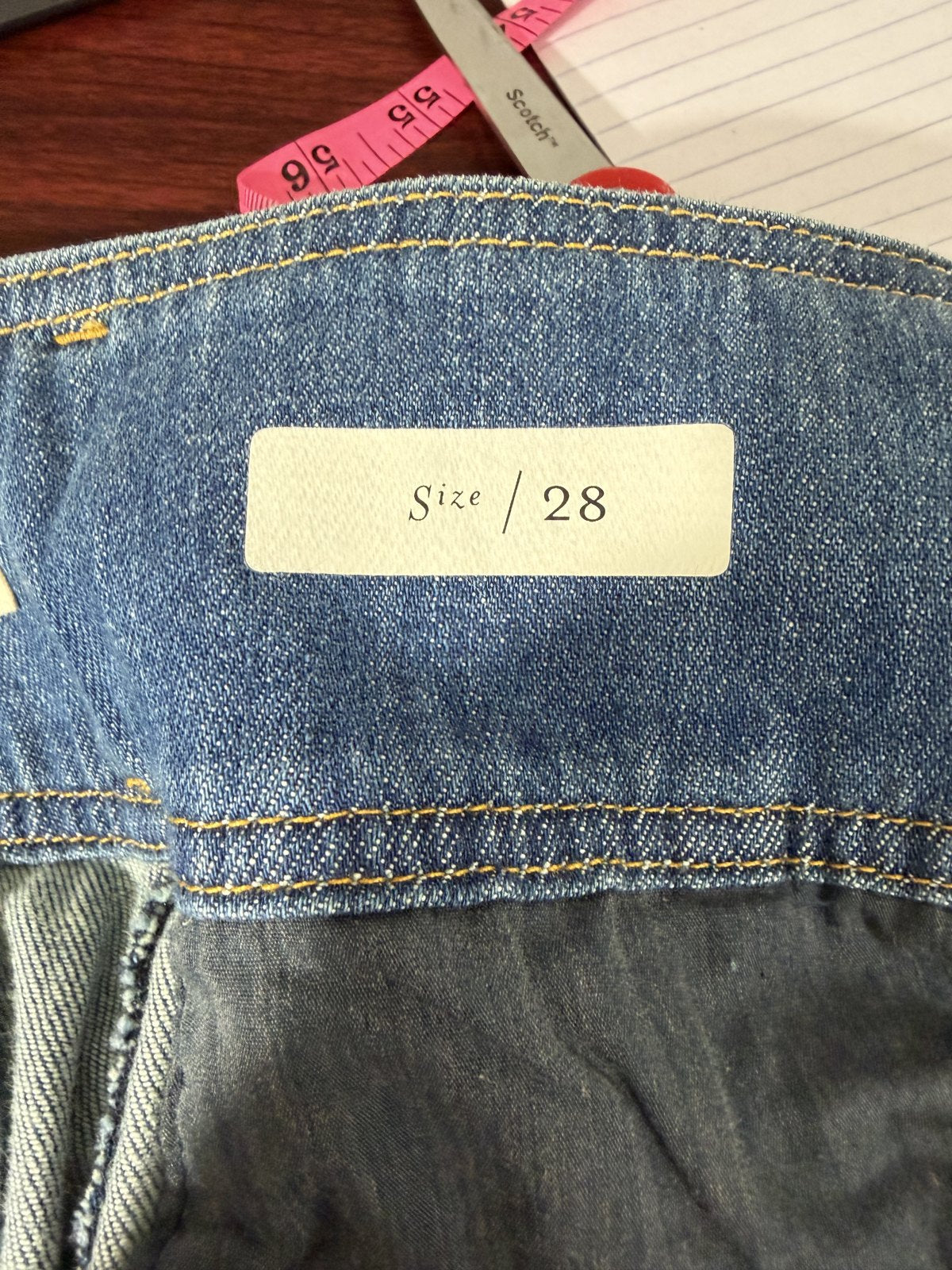 Pilcro & the Letterpress Anthropologie Wide Leg Crop Tie Waist Denim Pants Size 28
