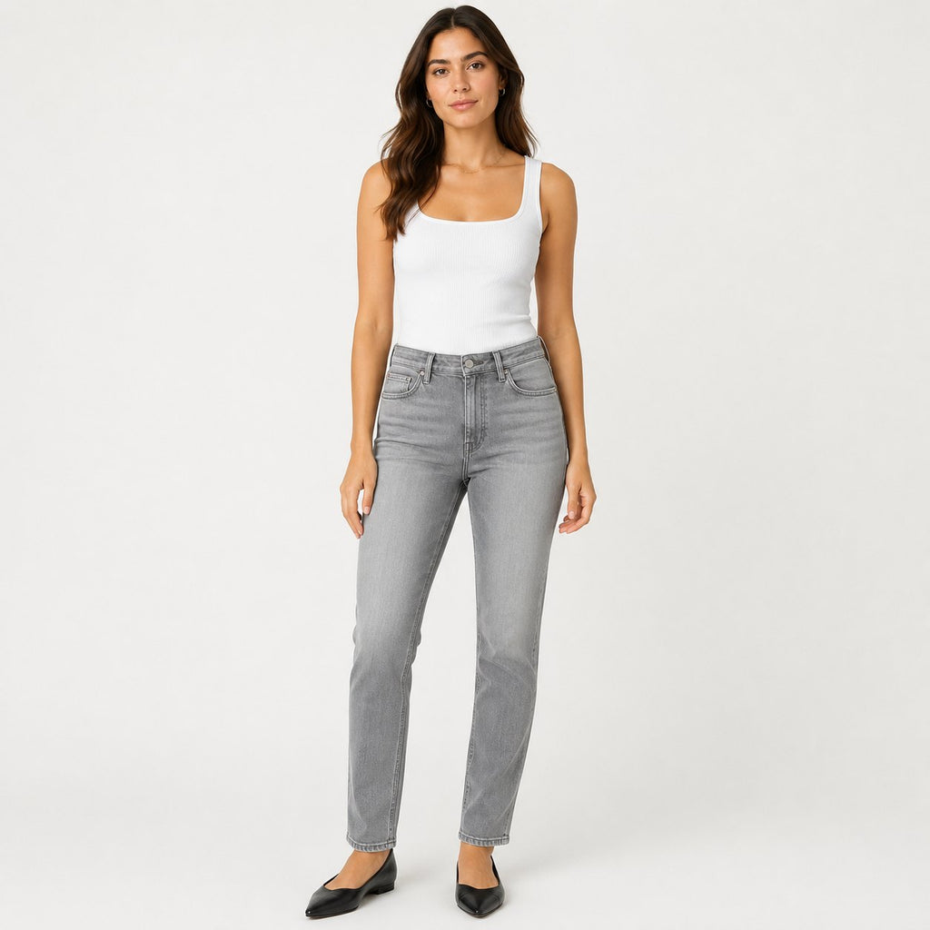 rag & bone Fit 2 Slim Gray Jeans Women's 29x32 Mid Rise Stretch Denim