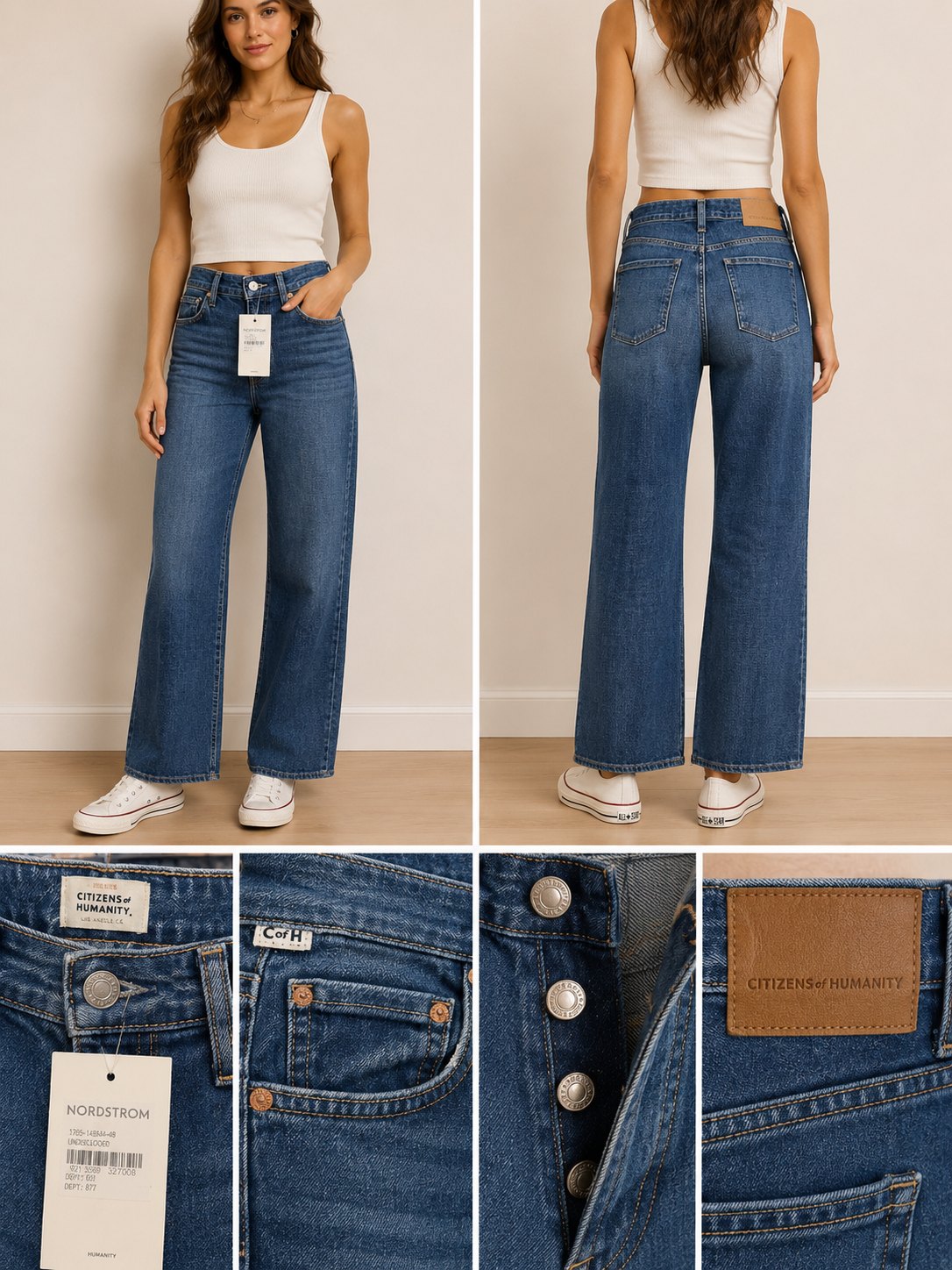 Citizens of Humanity Jolene Women's Blue Straight Leg Jeans 29 NWT Nordstrom