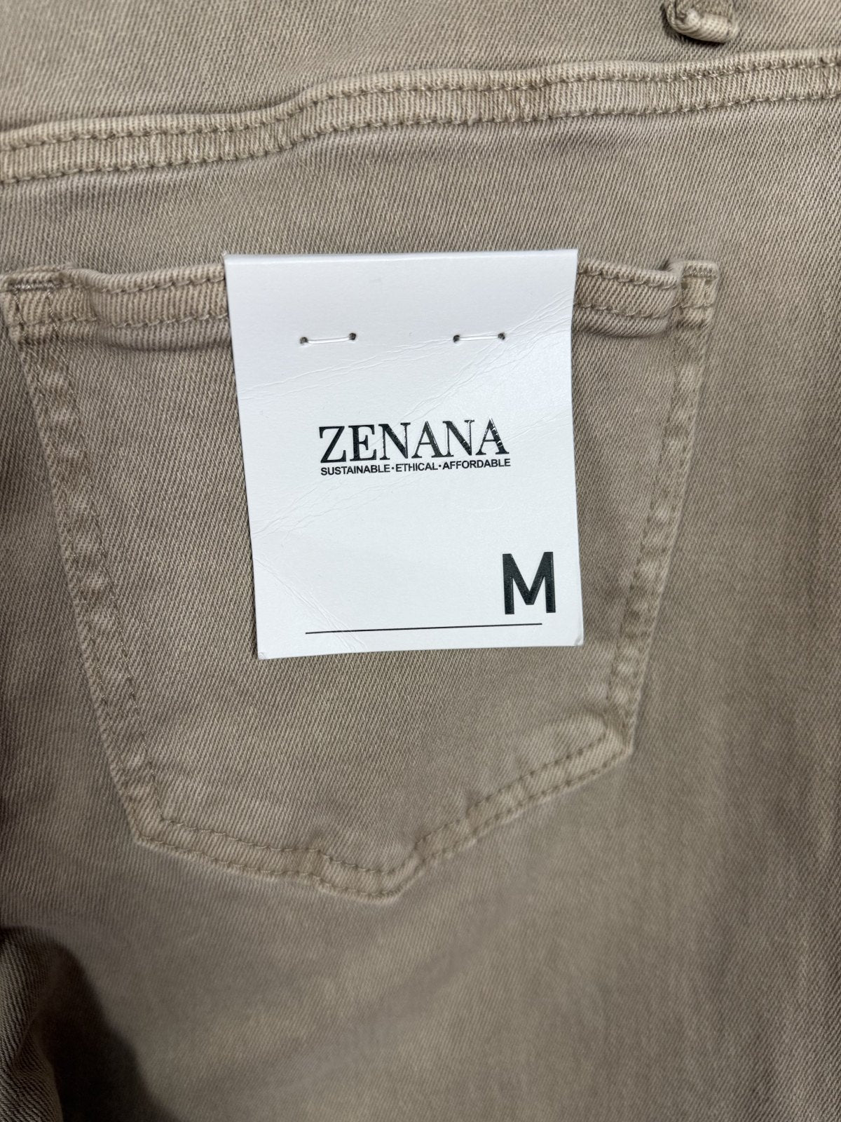 Zenana High Rise Wide Leg Crop Jeans – Beige – Size Medium – NWT