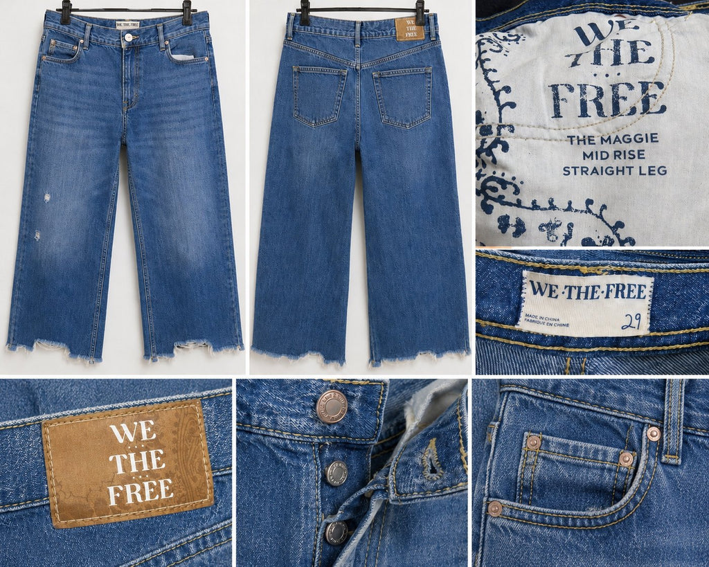 Free People We The Free "The Maggie" Mid Rise Straight Leg Jeans – Size 29