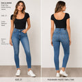 rag & bone High Rise Skinny Ankle Jeans Women's Size 27 Medium Wash Raw Hem Stretch Denim
