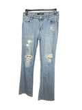Liverpool Jeans Company Isabelle Skinny Bootcut Jeans Women's Size 8 Light Wash Distressed Stretch