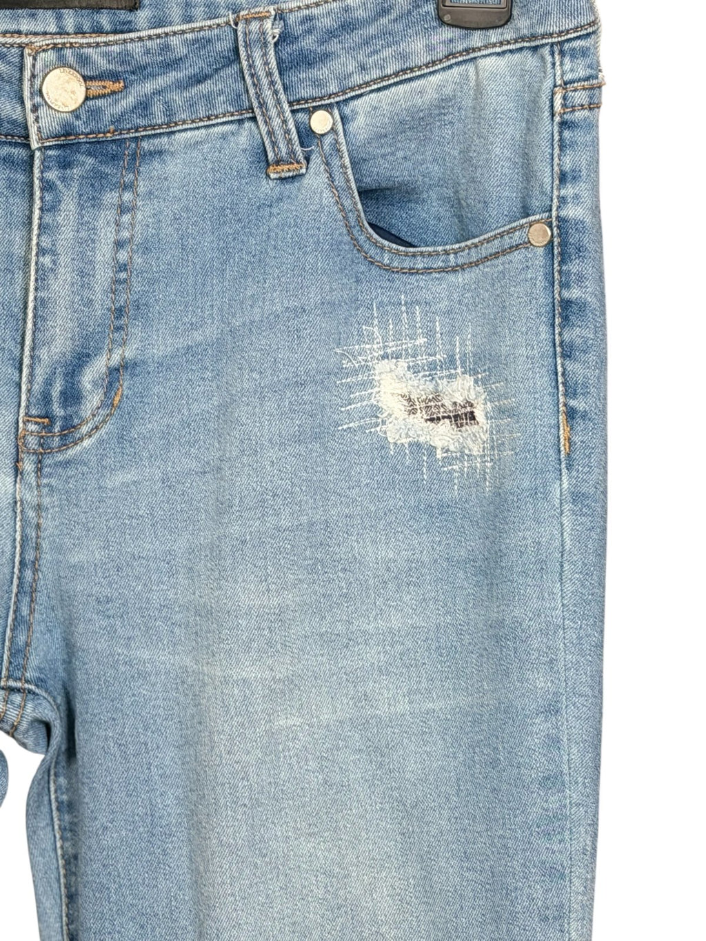 Liverpool Jeans Company Isabelle Skinny Bootcut Jeans Women's Size 8 Light Wash Distressed Stretch