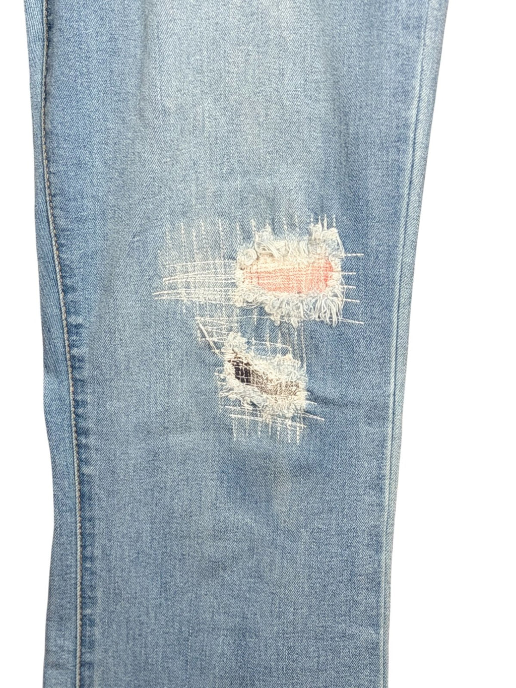 Liverpool Jeans Company Isabelle Skinny Bootcut Jeans Women's Size 8 Light Wash Distressed Stretch