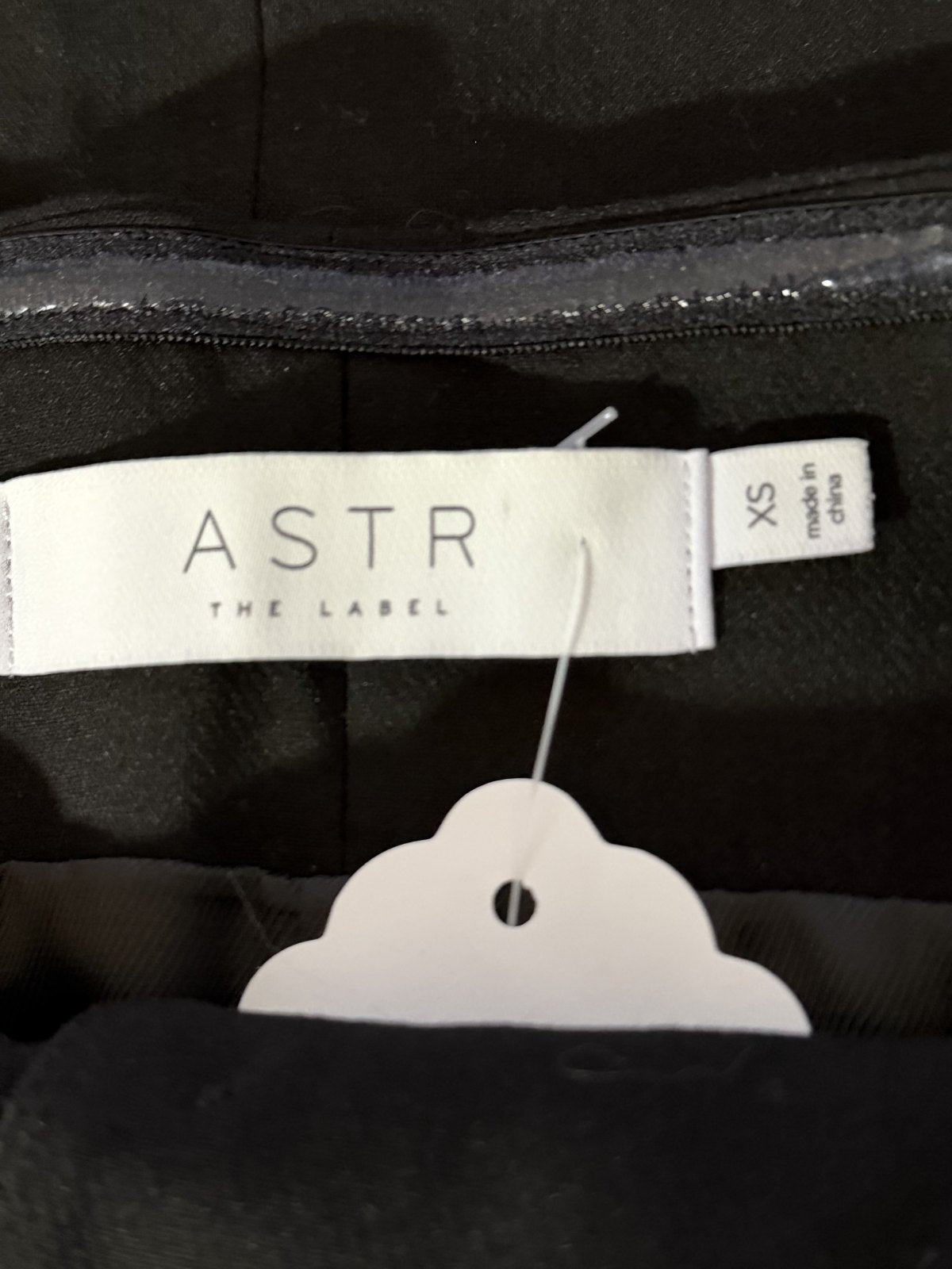 ASTR The Label Black Strapless Corset Bustier Top with Gold Buttons | XS