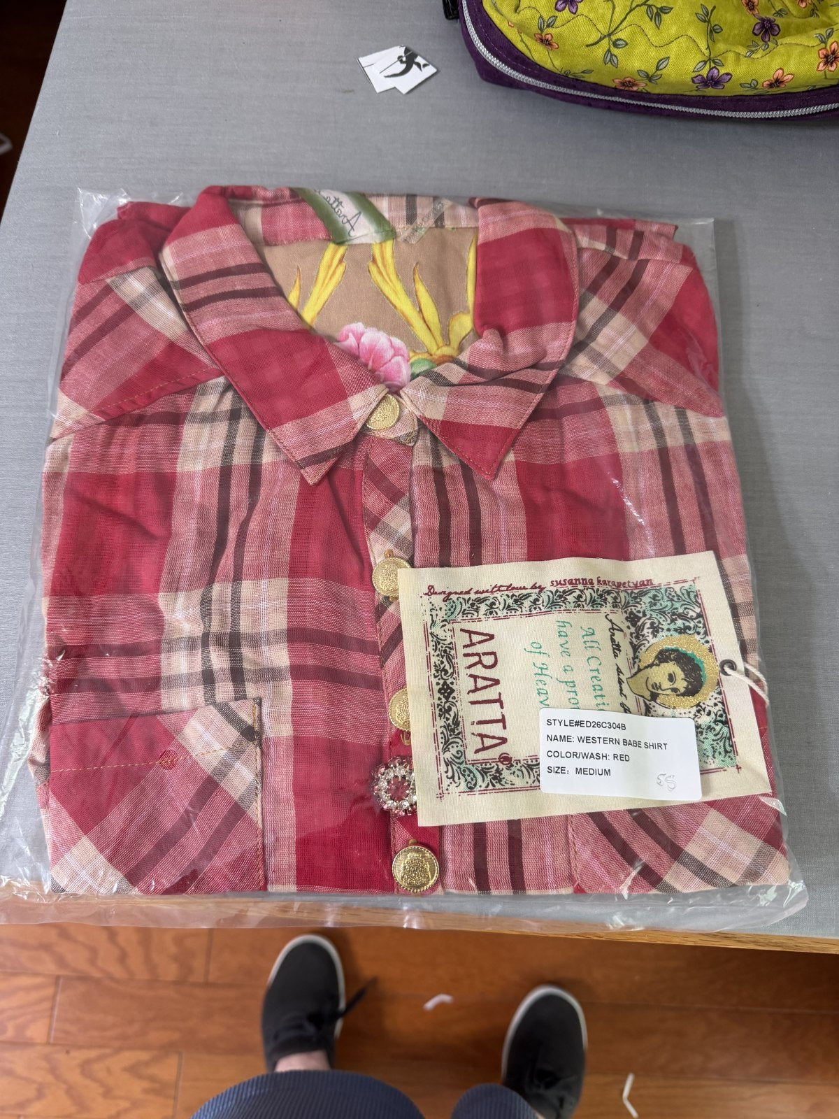 Aratta Silent Journey "Western Babe" Shirt Medium NWT MSRP $190