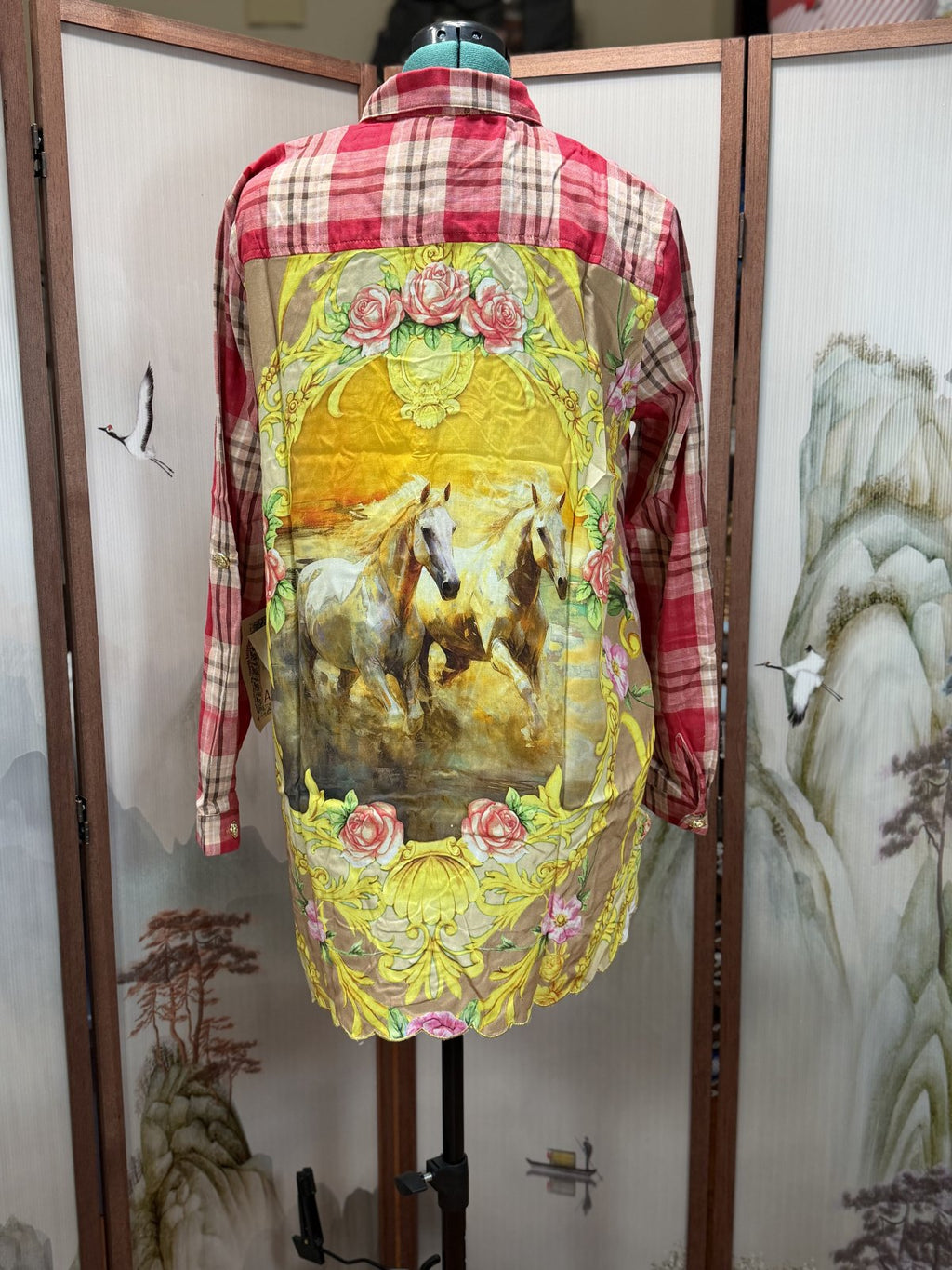 Aratta Silent Journey "Western Babe" Shirt Medium NWT MSRP $190