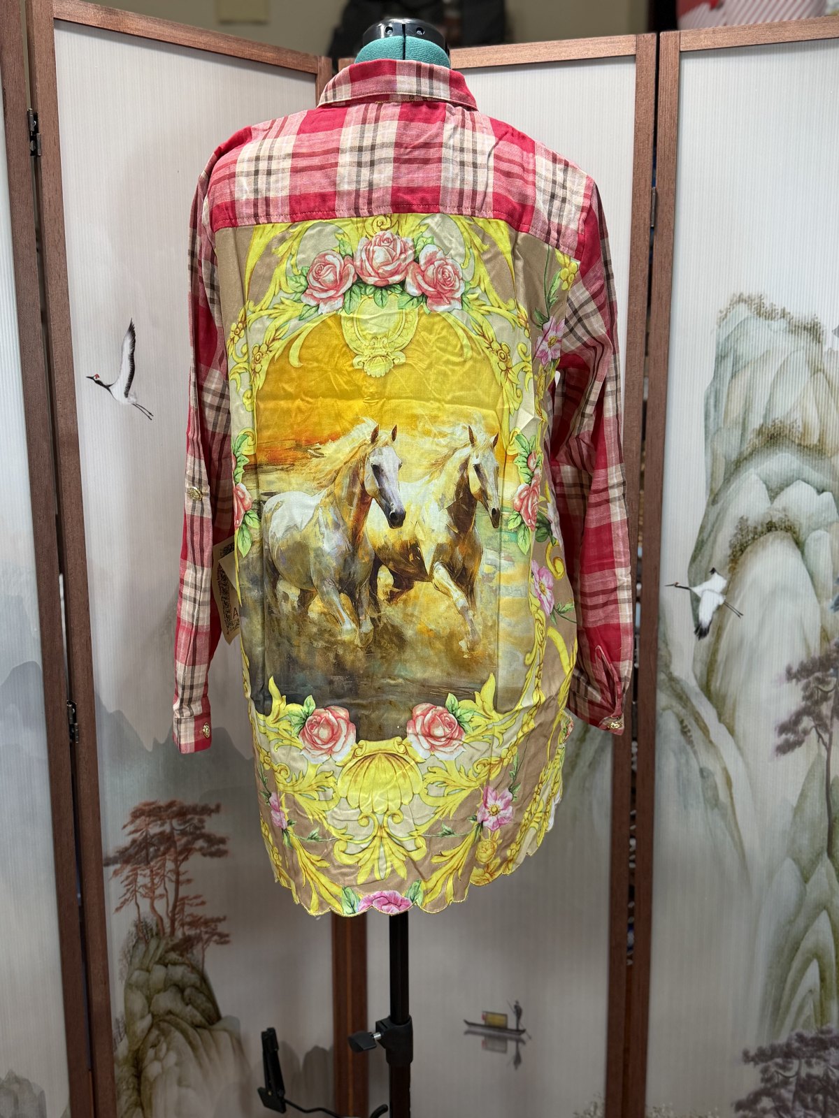 Aratta Silent Journey "Western Babe" Shirt Medium NWT MSRP $190