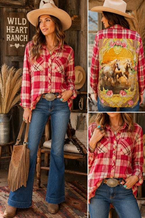 Aratta Silent Journey "Western Babe" Shirt Medium NWT MSRP $190