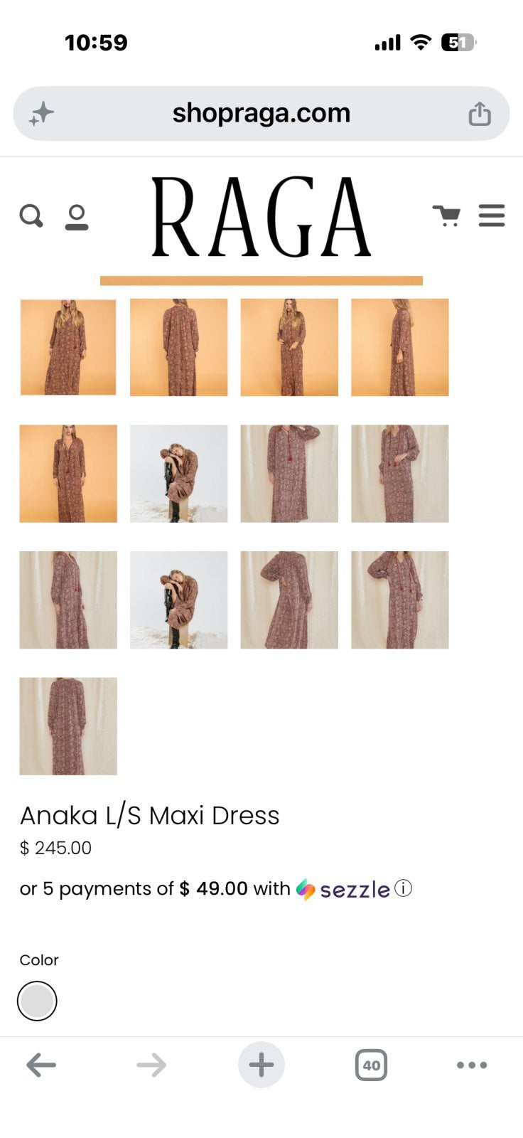 RAGA Floral Boho Maxi Dress – XS – 100% Viscose – NWT