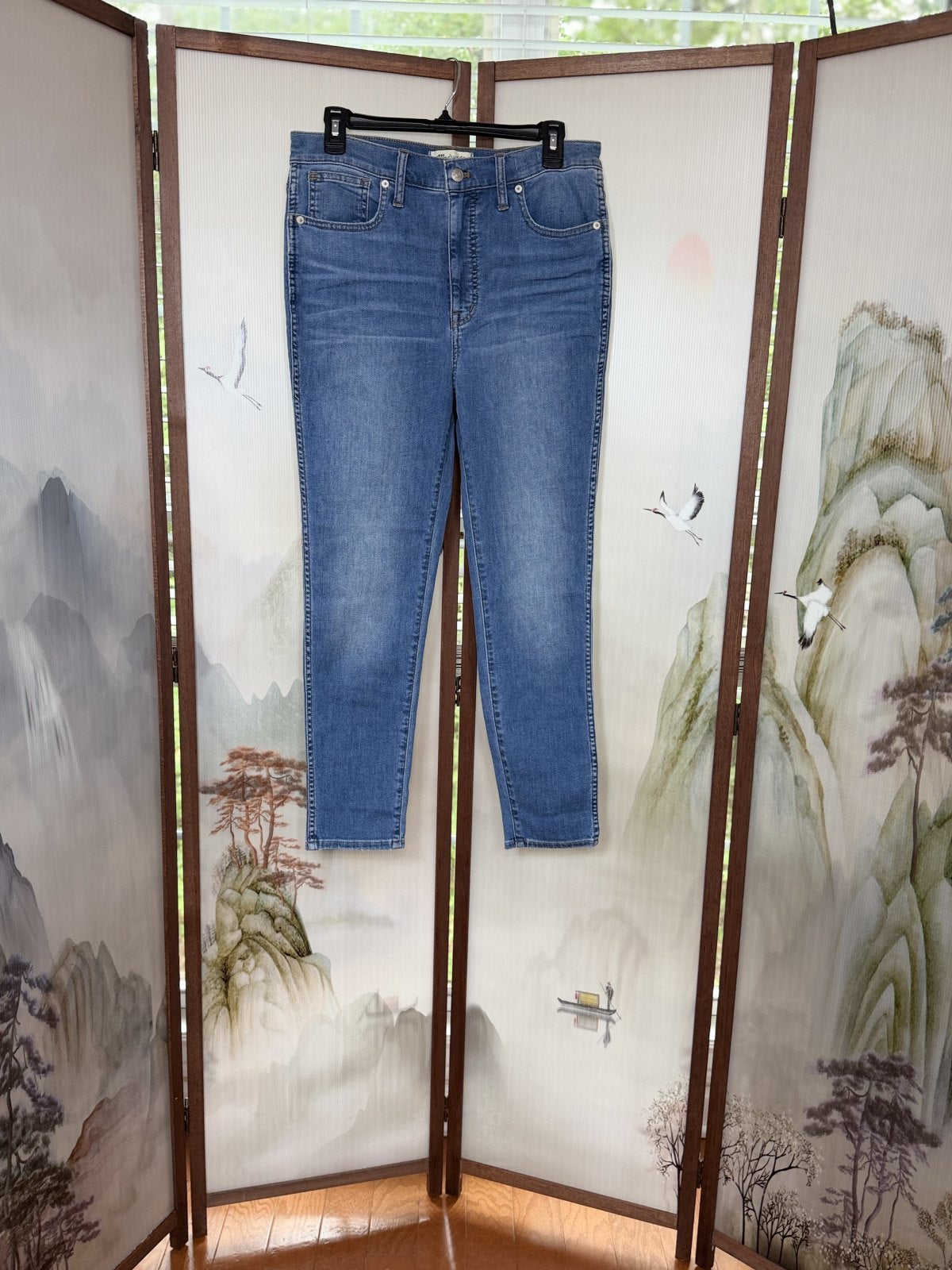 Madewell 10" High-Rise Skinny Crop Jeans Women's Size 29 Light Wash Stretch Denim