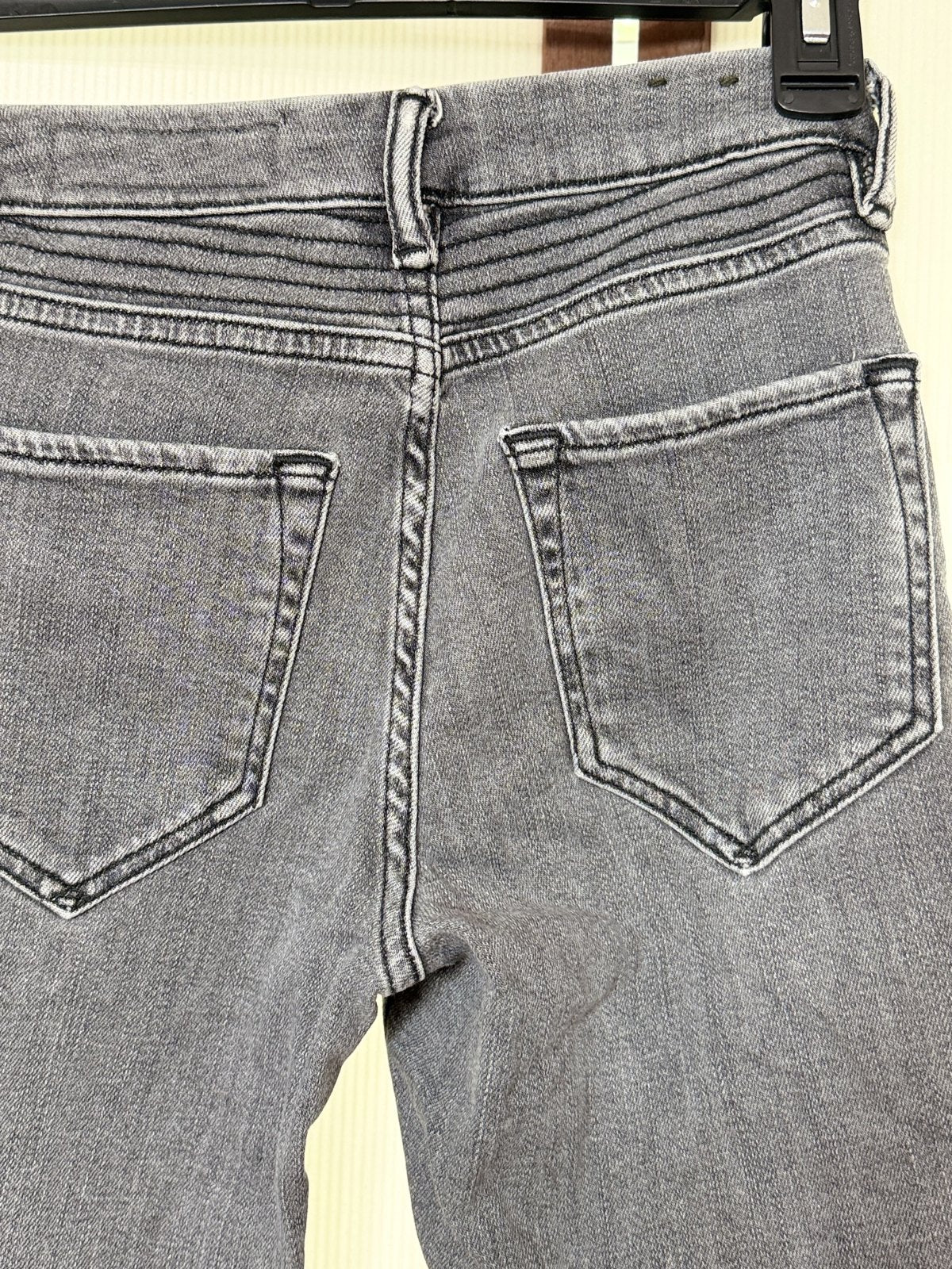 AllSaints Grace Biker Cropped Jeans Women's Size 24 Gray Moto Skinny Stretch Women's Size 24