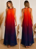 Chicwish Sunset Ombre Pleated Halter Maxi Dress – M/L – NWT