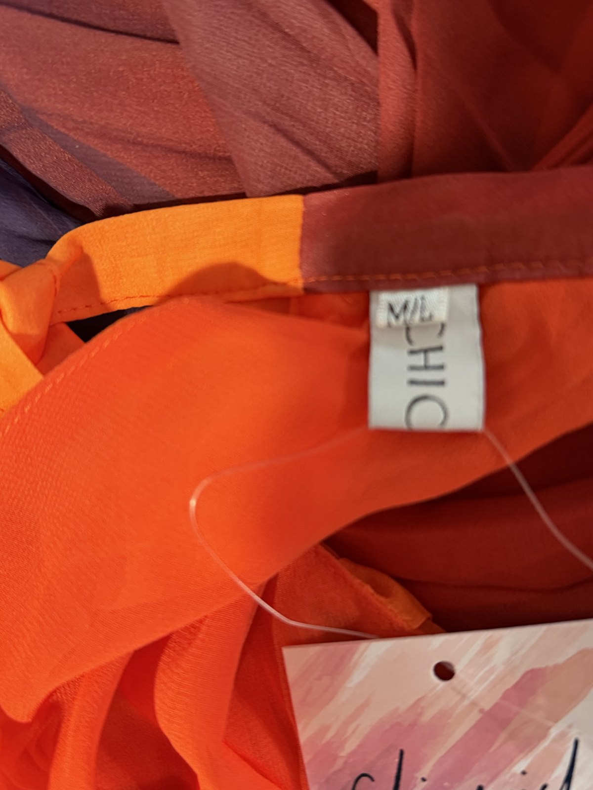 Chicwish Sunset Ombre Pleated Halter Maxi Dress – M/L – NWT