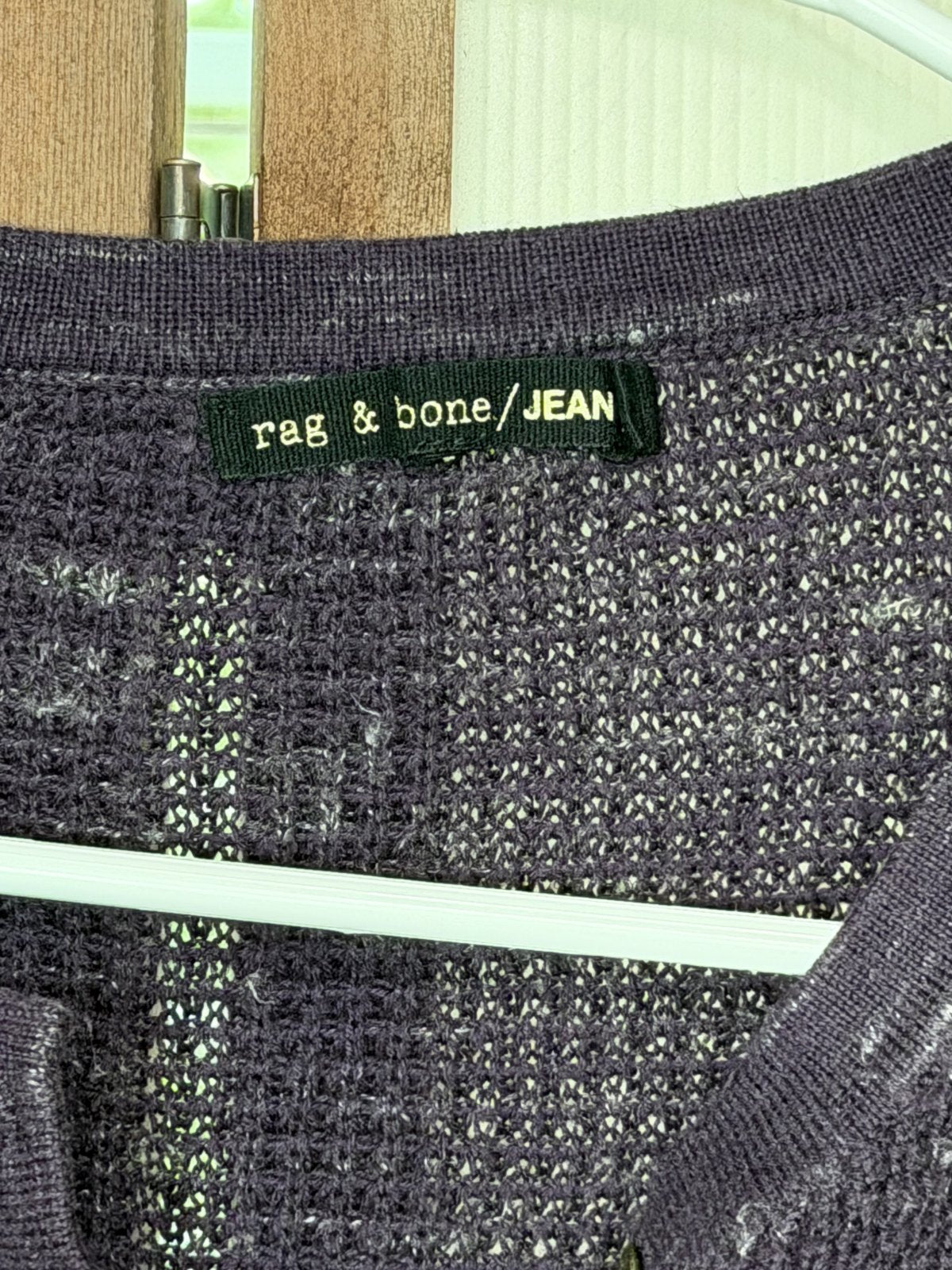 rag & bone/JEANS Purple Slub Thermal Henley Top – Size Medium
