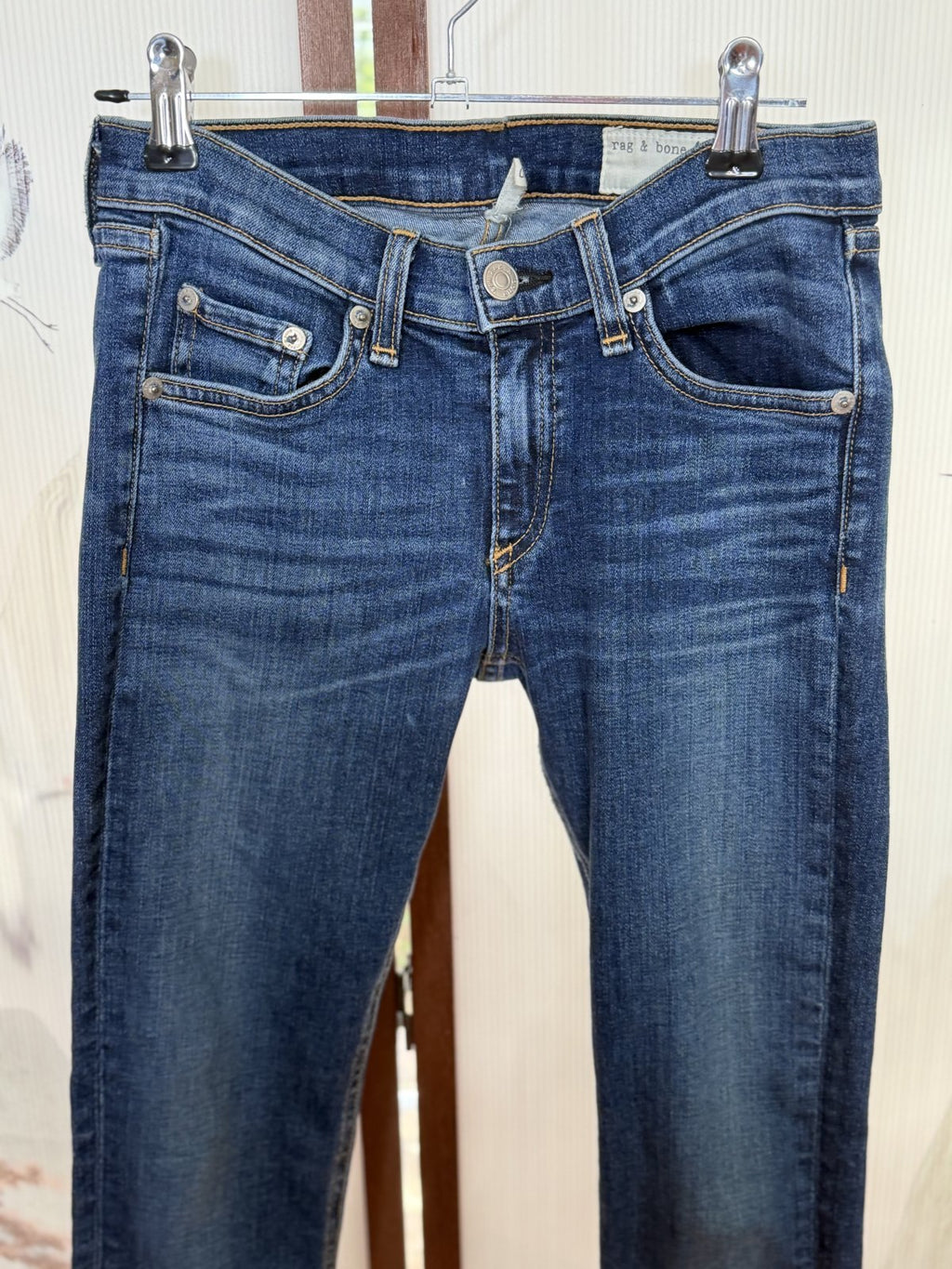 rag & bone JEAN Sonoma Skinny Jeans – Cropped Skinny Dark Wash – Size 26 – Made in USA