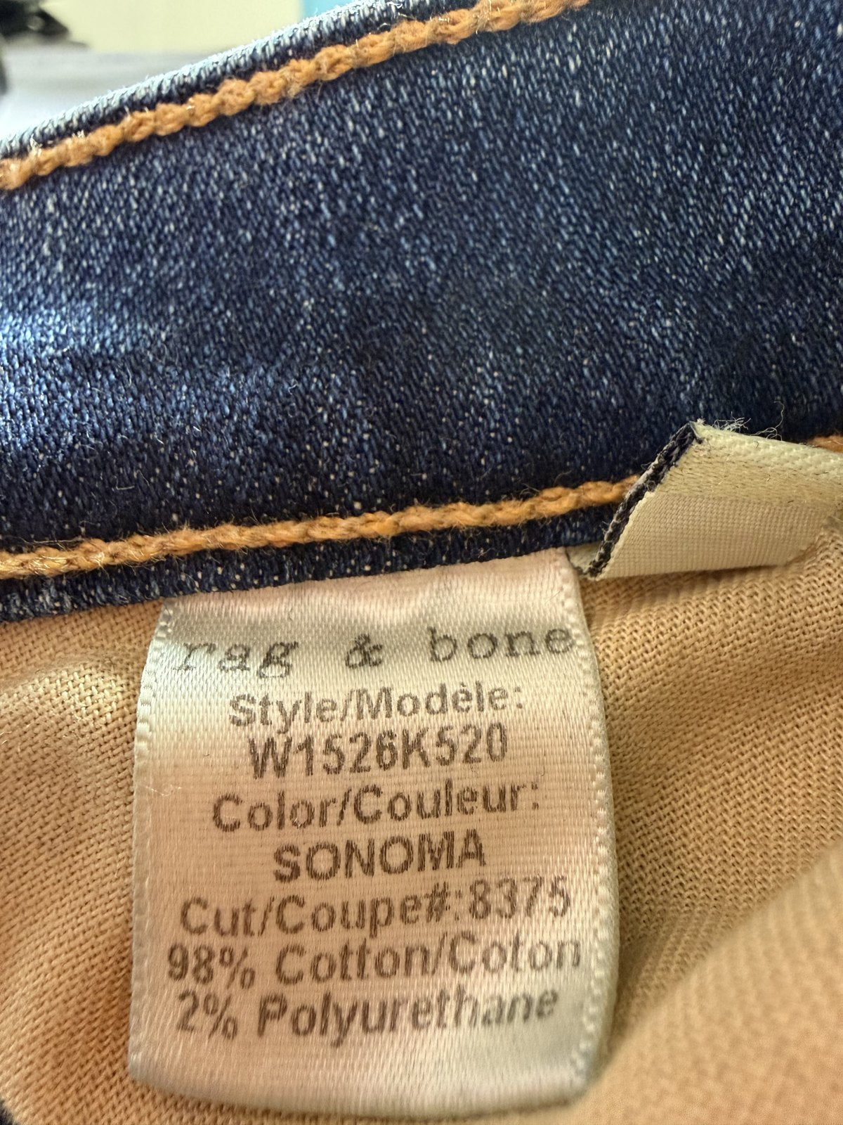 rag & bone JEAN Sonoma Skinny Jeans – Cropped Skinny Dark Wash – Size 26 – Made in USA