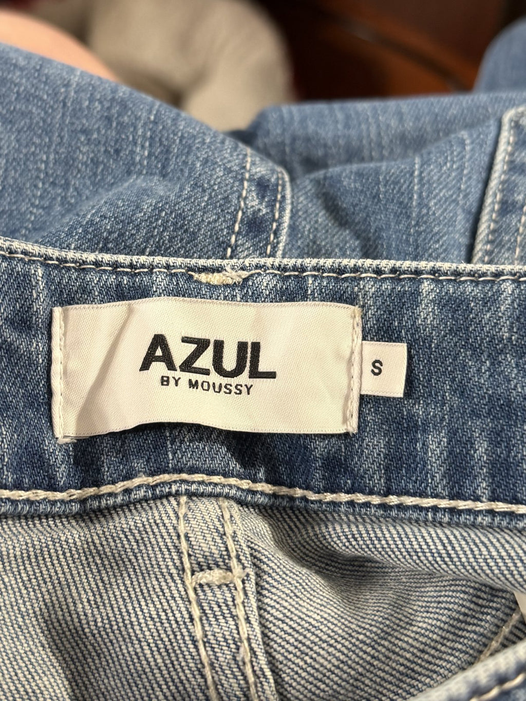 AZUL by Moussy High-Rise Tapered Jeans with Front Seam & Ankle Slits – Size Small